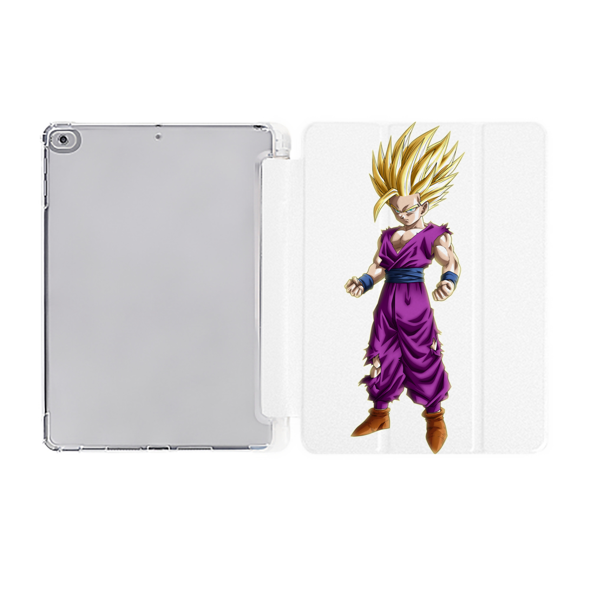 （画像用） ドラゴンボール 孫 悟飯（そんごはん）DRAGON BALL Son Gohan IPad ケース ペン収納付き 三つ折りスタンド PUレザー×シリコン 対応機種9.5/10.5/10.9インチ